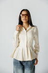 ELEGANT WAIST-FIT SHIRT -CREAMY