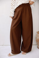 Minimal Balloon Pants -BROWN