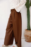 Minimal Balloon Pants -BROWN