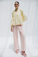 RADIANT TIE BLOUSE -YELLOW