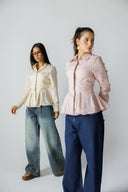 ELEGANT WAIST-FIT SHIRT -CREAMY