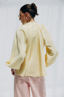 RADIANT TIE BLOUSE -YELLOW