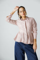 ELEGANT WAIST-FIT SHIRT -CASHMERE
