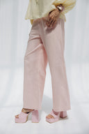 Straight Gabardine pants -PINK