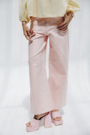 Straight Gabardine pants -PINK