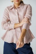 ELEGANT WAIST-FIT SHIRT -CASHMERE