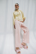 Straight Gabardine pants -PINK