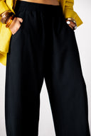 LOWRAISE BALLOON PANTS -Black