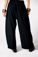LOWRAISE BALLOON PANTS -Black