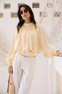 LOOSE GAIPELRE BLOUSE -YELLOW