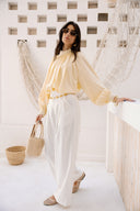 LOOSE GAIPELRE BLOUSE -YELLOW