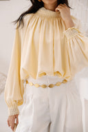 LOOSE GAIPELRE BLOUSE -YELLOW
