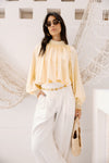LOOSE GAIPELRE BLOUSE -YELLOW