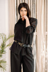 Comfy Sheer Shirt -BLACK