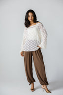 ROSE LACE BLOUSE  -OFF WHITE