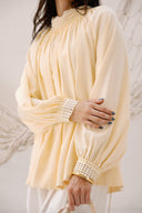 LOOSE GAIPELRE BLOUSE -YELLOW