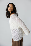 ROSE LACE BLOUSE  -OFF WHITE