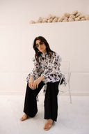 VINTAGE RUFFLE BLOUSE -OFF WHITE
