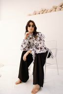 VINTAGE RUFFLE BLOUSE -OFF WHITE