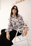 VINTAGE RUFFLE BLOUSE -OFF WHITE
