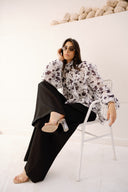 VINTAGE RUFFLE BLOUSE -OFF WHITE