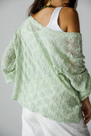 ROSE LACE BLOUSE  -MINT GREEN