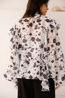 VINTAGE RUFFLE BLOUSE -OFF WHITE