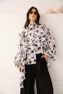 VINTAGE RUFFLE BLOUSE -OFF WHITE