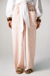 POCKET MELTON PANTS -ROSE