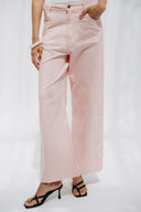 Straight Gabardine pants -PINK