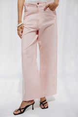 Straight Gabardine pants -PINK