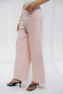 Straight Gabardine pants -PINK