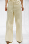Straight Gabardine pants -YELLOW