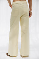 Straight Gabardine pants -YELLOW