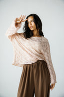 ROSE LACE BLOUSE  -PINK