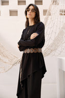 HIGH LOW T-SHIRT -BLACK