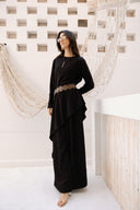 HIGH LOW T-SHIRT -BLACK