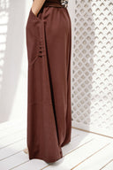 LOOSE PANTS WITH SIDE POCKET -MAROON