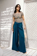 Relaxed Tailored Pants - PETROLEUM