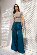 Relaxed Tailored Pants - PETROLEUM
