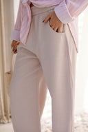 ELASTIC WAIST BALLOON PANTS -NUDE