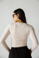 FULL LINED BASIC TOP -BEIGE