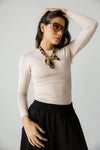 FULL LINED BASIC TOP -BEIGE