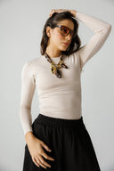 FULL LINED BASIC TOP -BEIGE