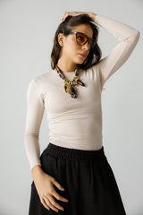 FULL LINED BASIC TOP -BEIGE