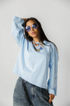 BOXFIT LONG SLEEVE TEE SHIRT -BABY BLUE