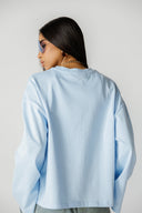 BOXFIT LONG SLEEVE TEE SHIRT -BABY BLUE