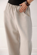 ELASTIC WAIST BALLOON PANTS -OLIVE
