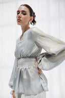 GLOW BLOUSE -GRAY