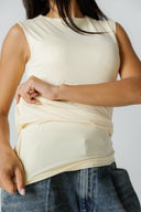 sleeveless top -BUTTER YELLOW